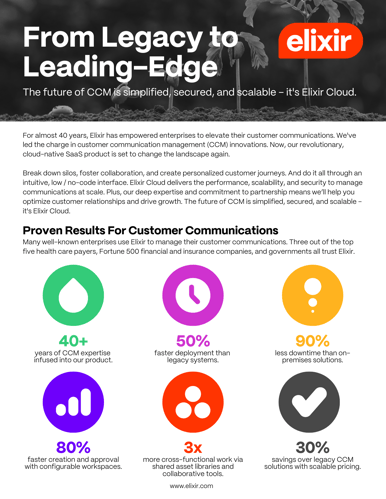 Elixir Cloud solution brief/data sheet preview: 