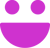 Smiling face with two eyes and large mouth (magenta)